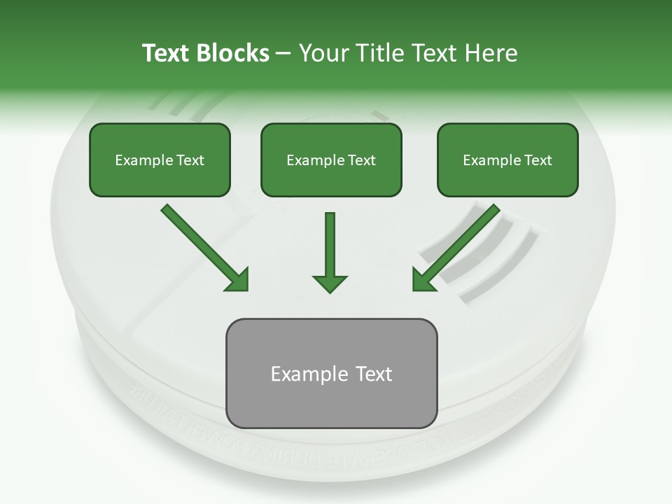 A White Smoke Detector On A White Background PowerPoint Template