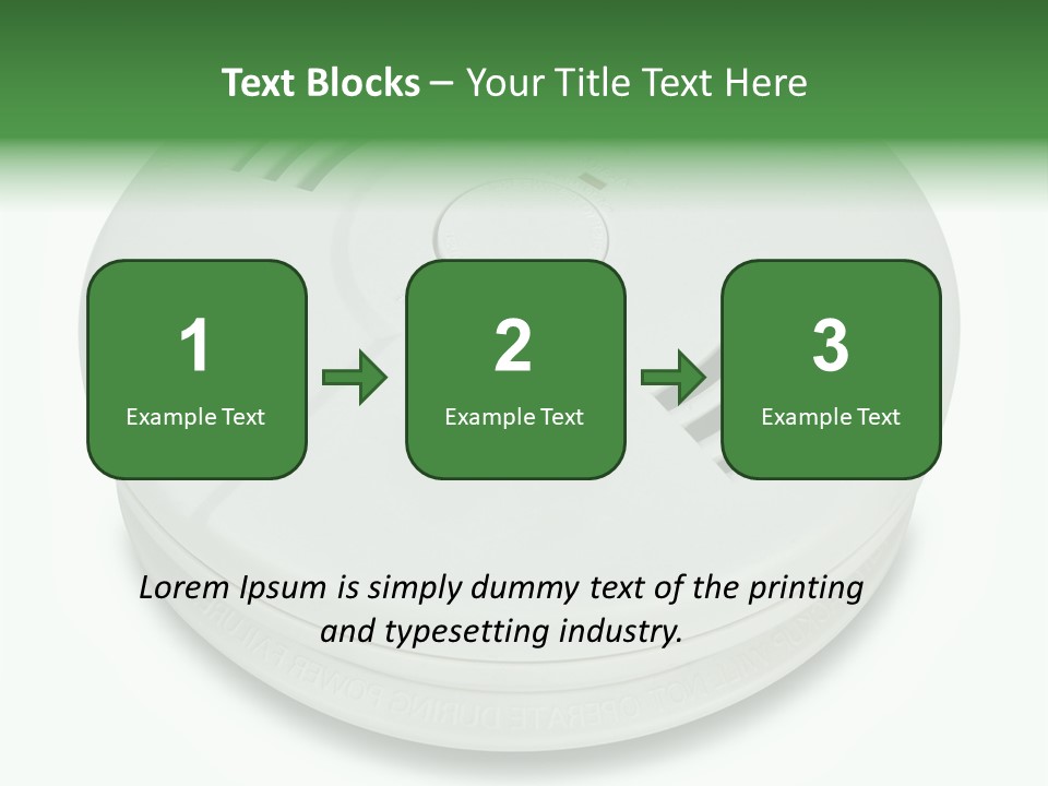 A White Smoke Detector On A White Background PowerPoint Template