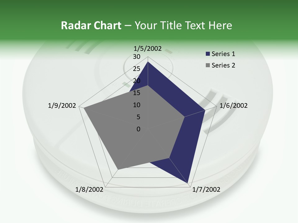 A White Smoke Detector On A White Background PowerPoint Template