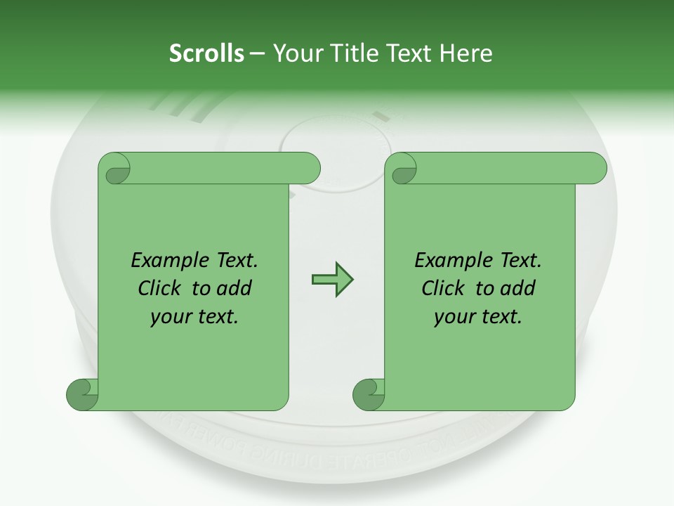 A White Smoke Detector On A White Background PowerPoint Template