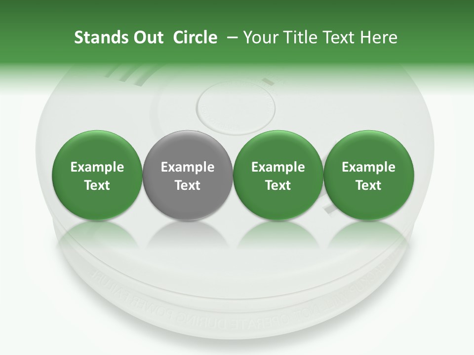 A White Smoke Detector On A White Background PowerPoint Template