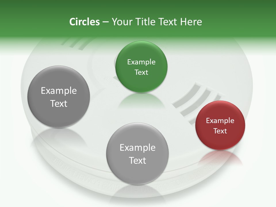 A White Smoke Detector On A White Background PowerPoint Template