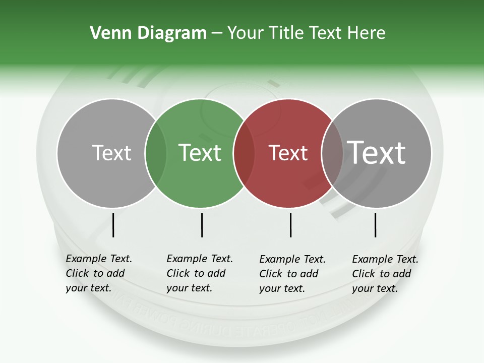 A White Smoke Detector On A White Background PowerPoint Template