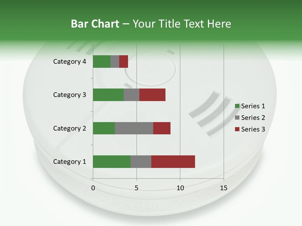 A White Smoke Detector On A White Background PowerPoint Template