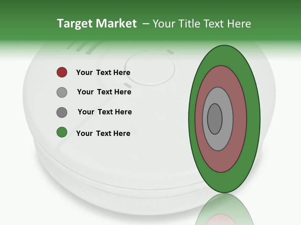 A White Smoke Detector On A White Background PowerPoint Template