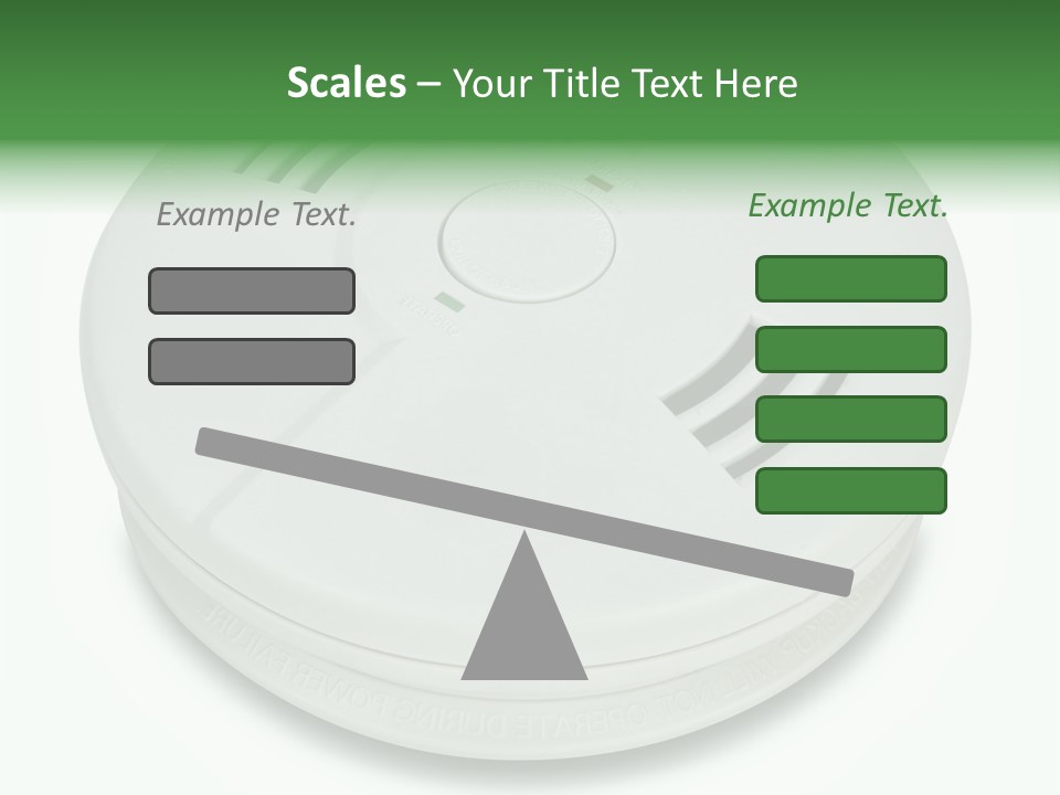 A White Smoke Detector On A White Background PowerPoint Template