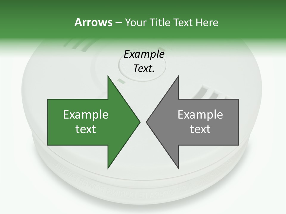 A White Smoke Detector On A White Background PowerPoint Template