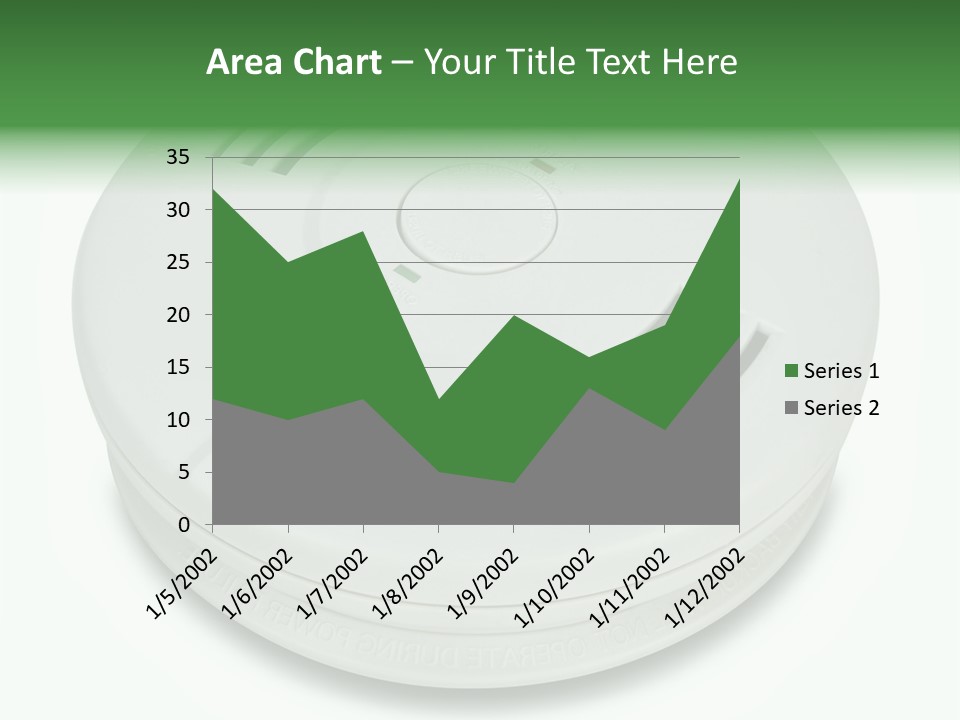 A White Smoke Detector On A White Background PowerPoint Template