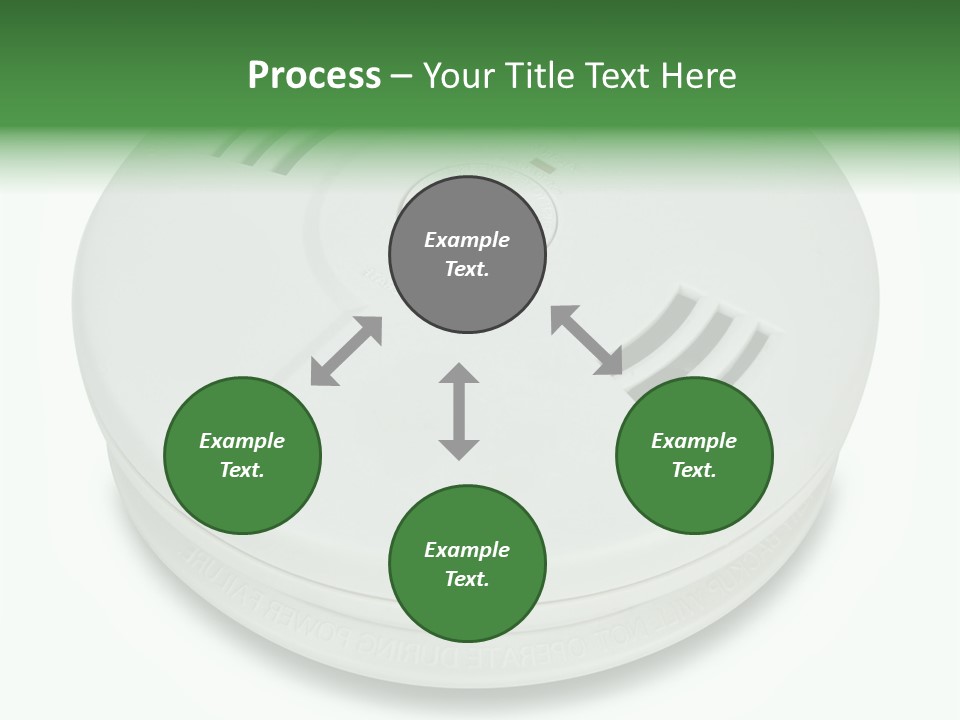 A White Smoke Detector On A White Background PowerPoint Template
