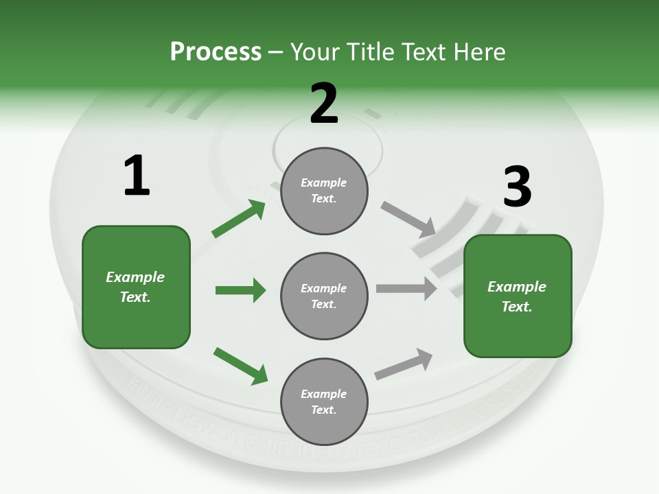 A White Smoke Detector On A White Background PowerPoint Template