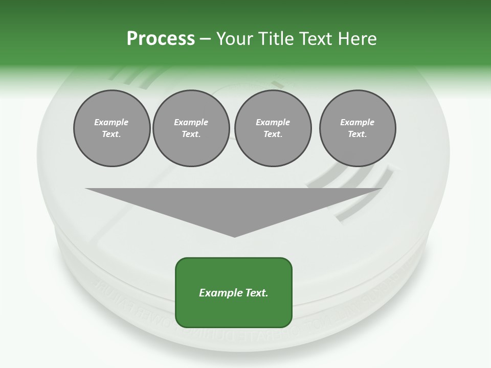 A White Smoke Detector On A White Background PowerPoint Template