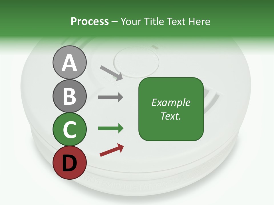 A White Smoke Detector On A White Background PowerPoint Template