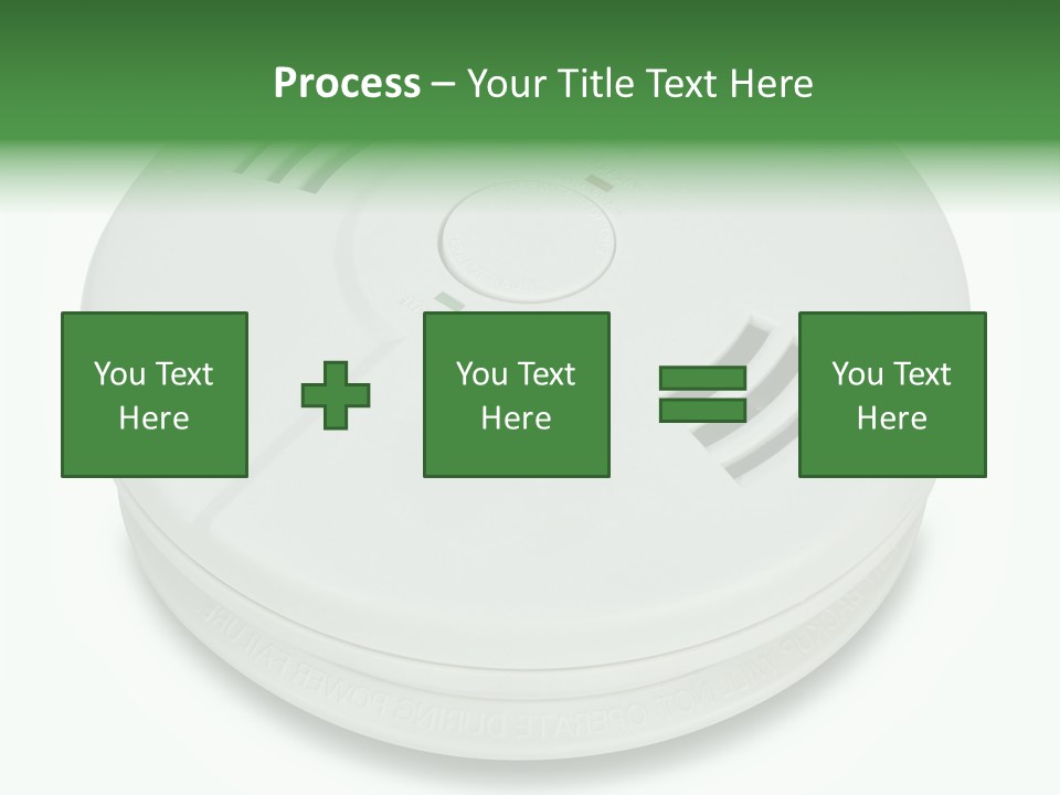 A White Smoke Detector On A White Background PowerPoint Template