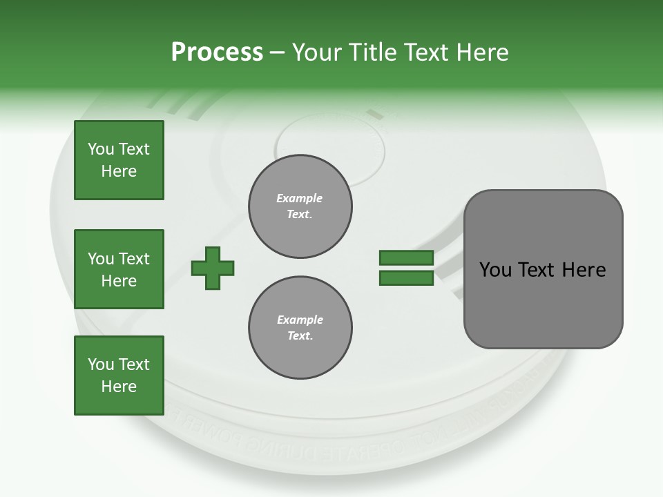 A White Smoke Detector On A White Background PowerPoint Template