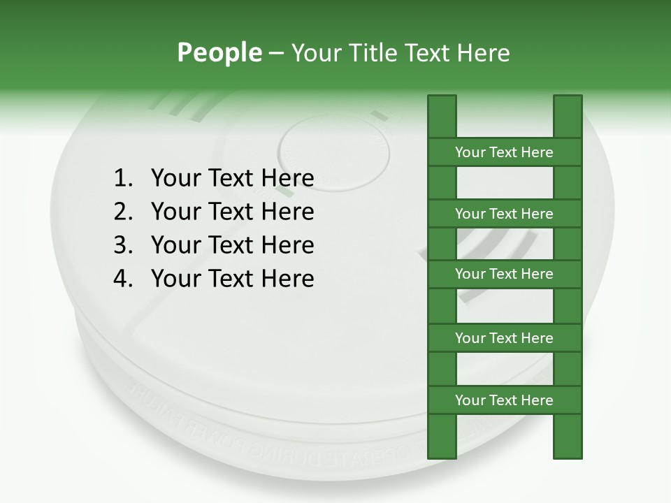 A White Smoke Detector On A White Background PowerPoint Template