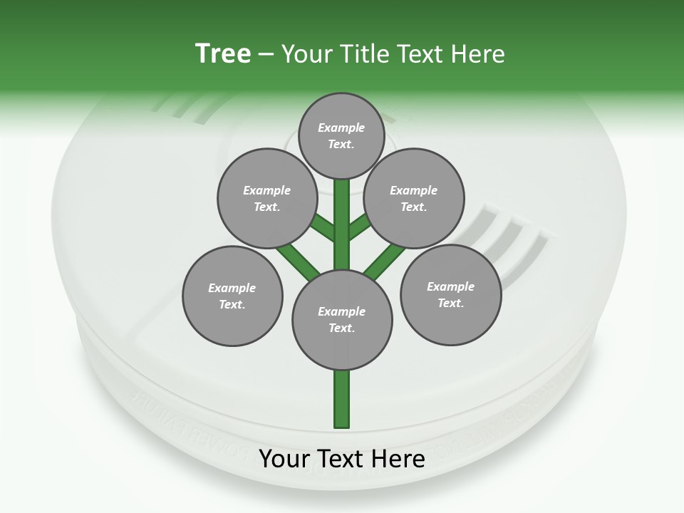 A White Smoke Detector On A White Background PowerPoint Template