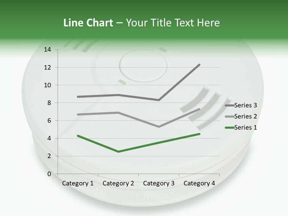A White Smoke Detector On A White Background PowerPoint Template