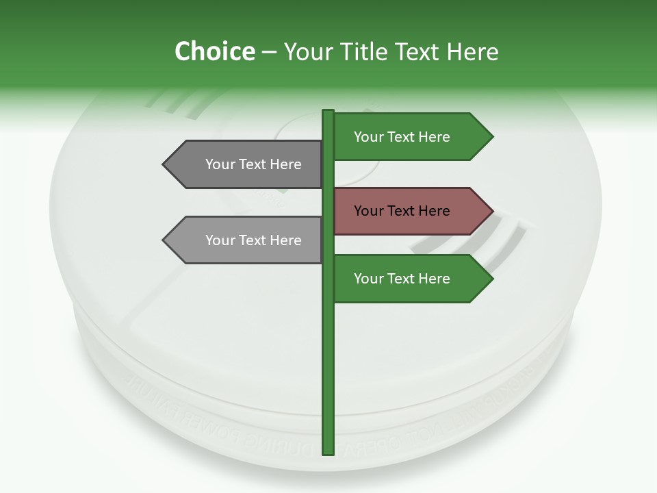 A White Smoke Detector On A White Background PowerPoint Template