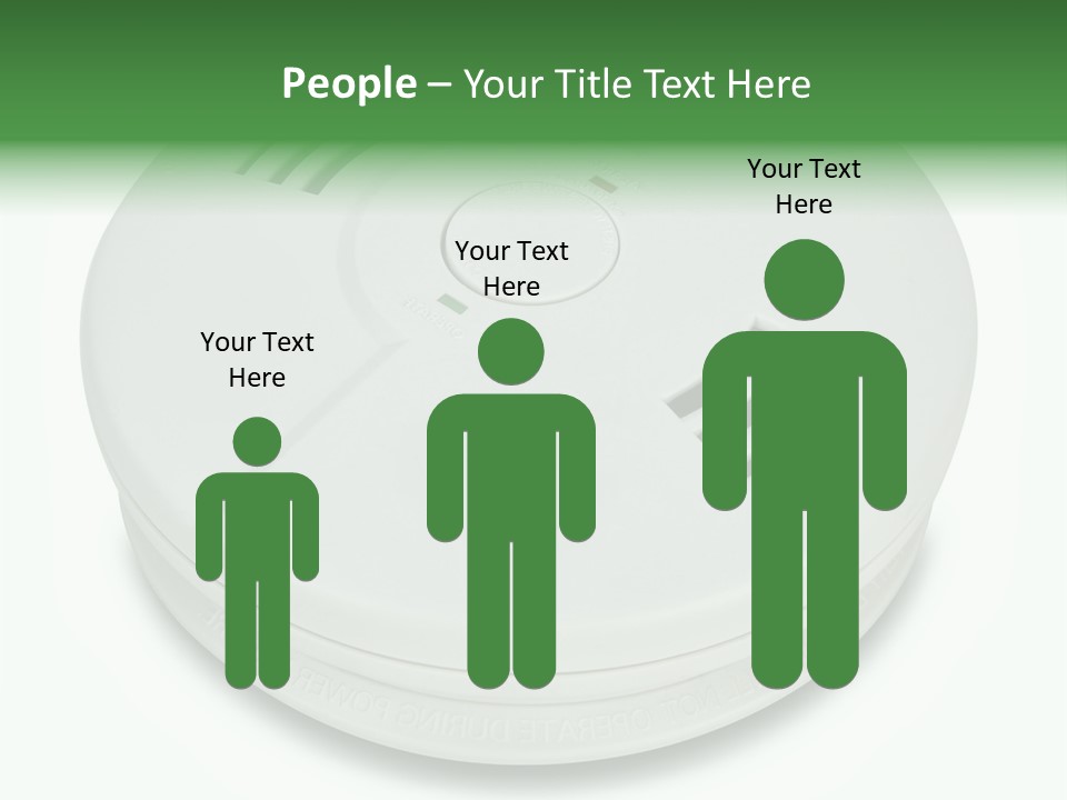 A White Smoke Detector On A White Background PowerPoint Template