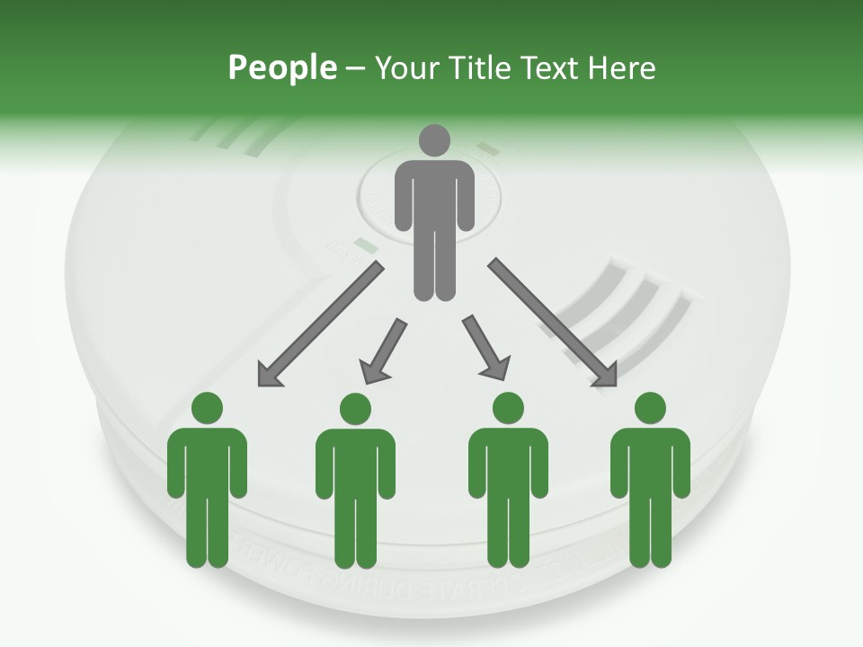 A White Smoke Detector On A White Background PowerPoint Template