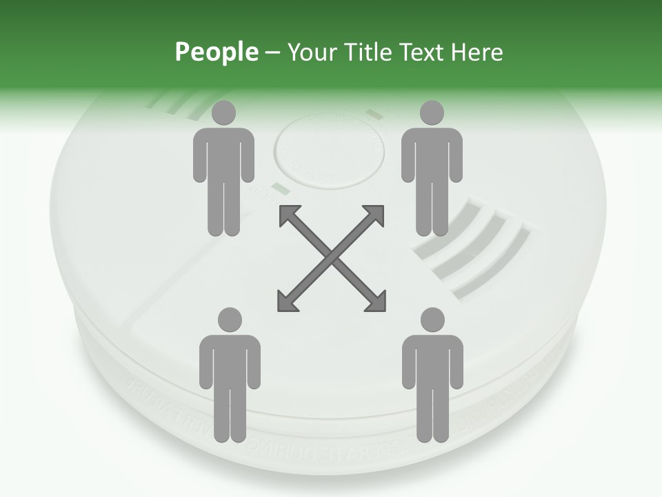 A White Smoke Detector On A White Background PowerPoint Template