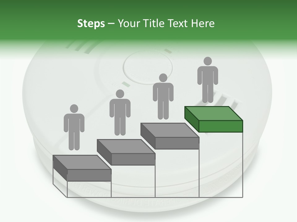 A White Smoke Detector On A White Background PowerPoint Template