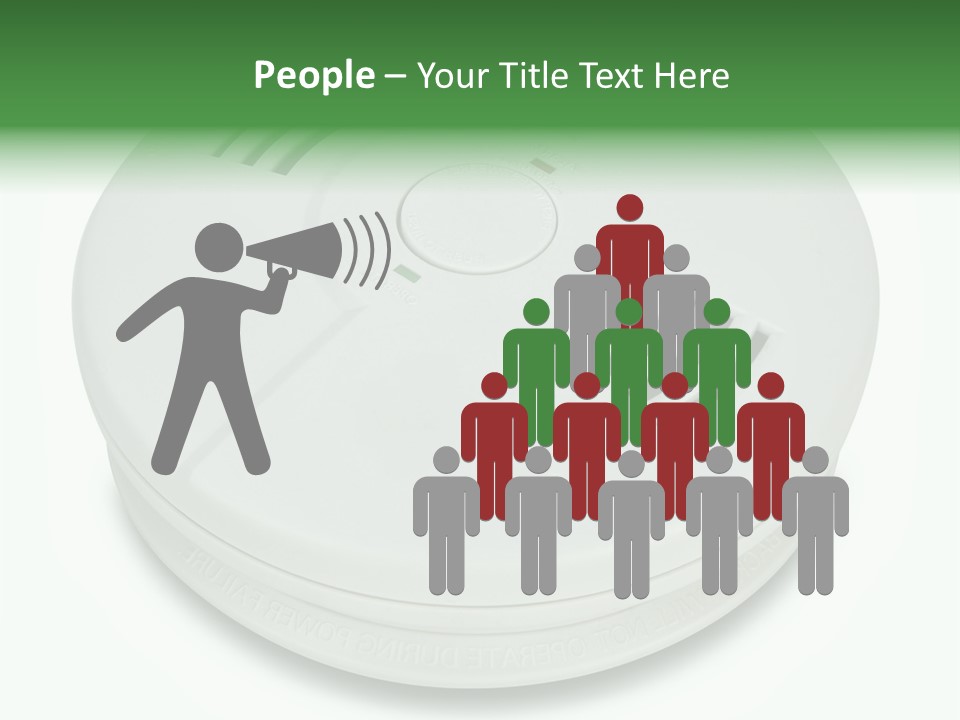 A White Smoke Detector On A White Background PowerPoint Template