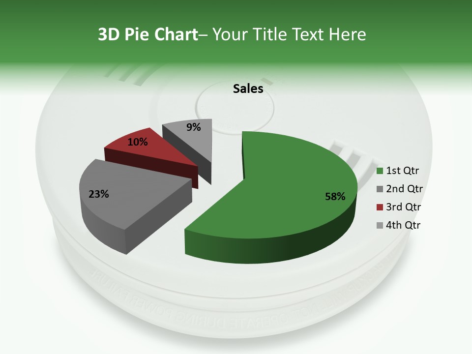 A White Smoke Detector On A White Background PowerPoint Template