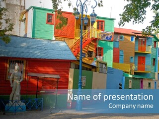 Colored Exterior Architectural PowerPoint Template