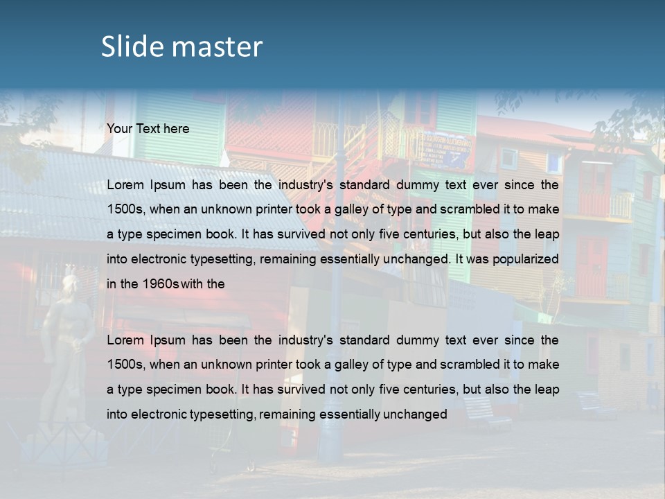 Colored Exterior Architectural PowerPoint Template