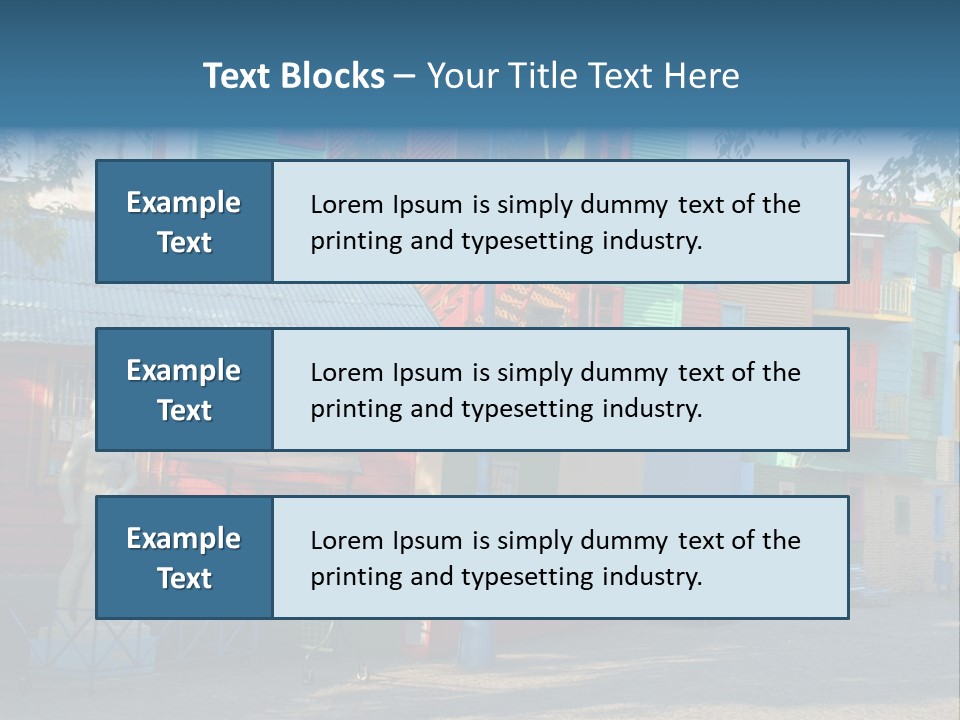 Colored Exterior Architectural PowerPoint Template