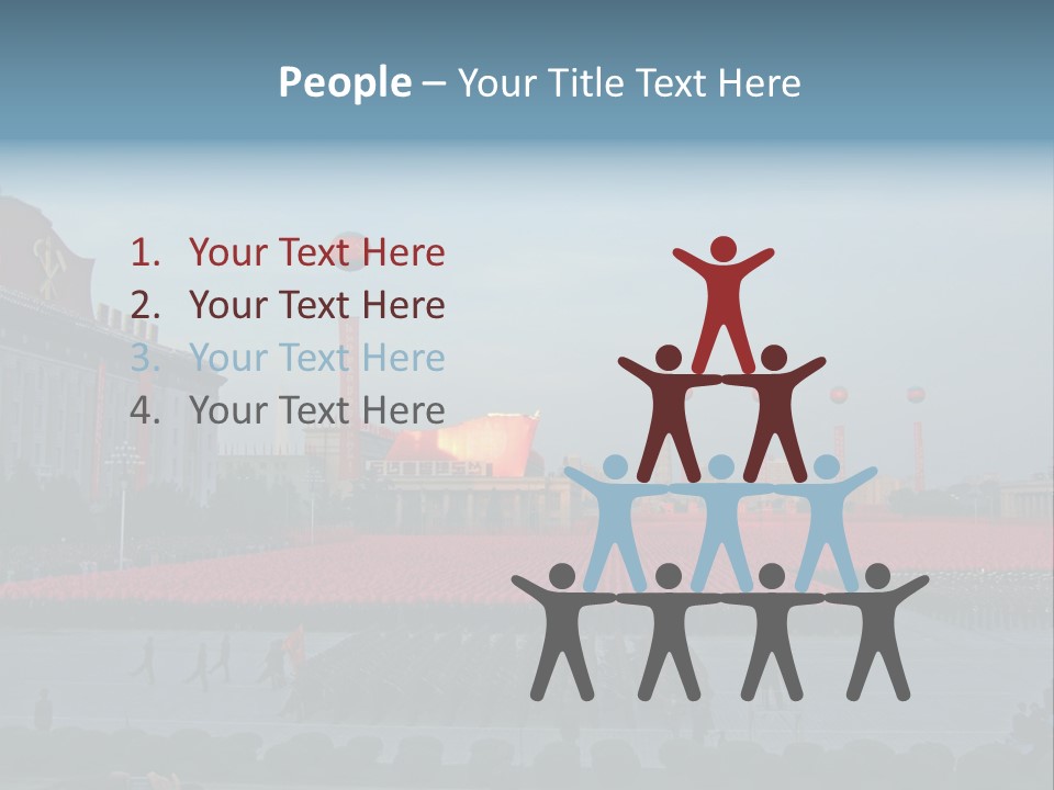 A Group Of People Standing In Front Of A Field Of Flowers PowerPoint Template