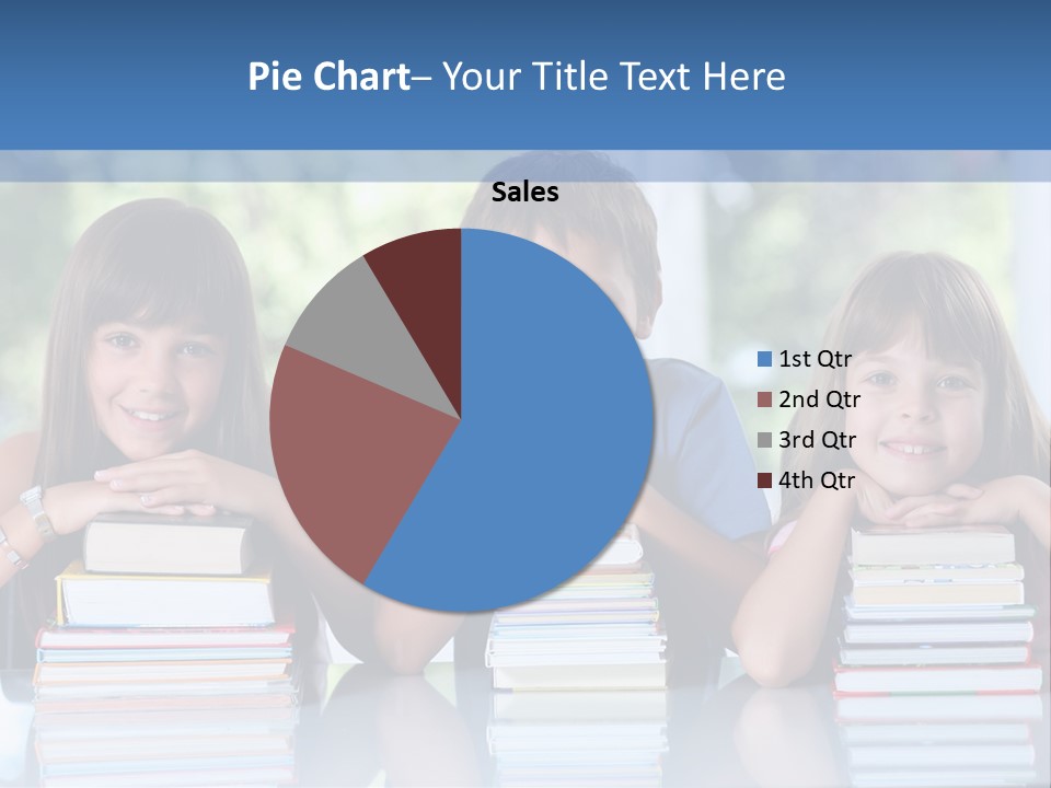 A Group Of Children Sitting At A Table With Books PowerPoint Template