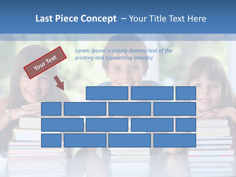 A Group Of Children Sitting At A Table With Books PowerPoint Template