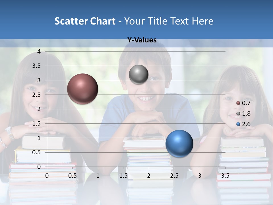 A Group Of Children Sitting At A Table With Books PowerPoint Template