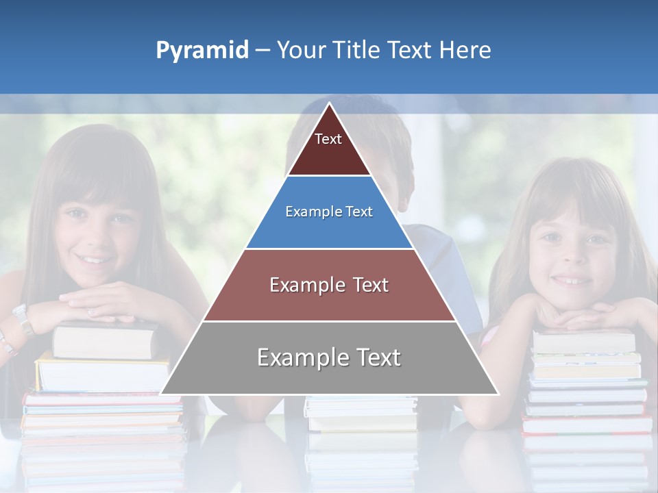A Group Of Children Sitting At A Table With Books PowerPoint Template