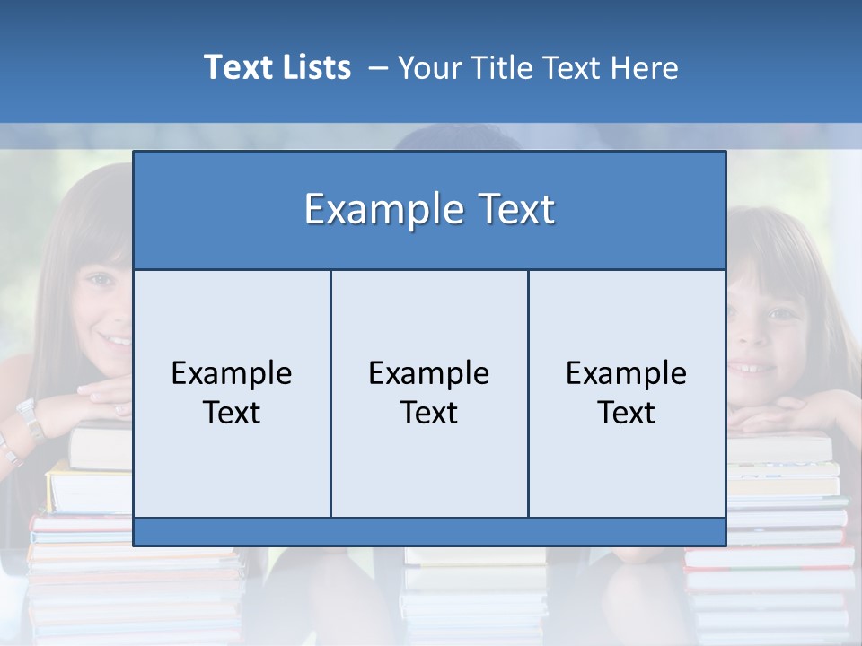 A Group Of Children Sitting At A Table With Books PowerPoint Template