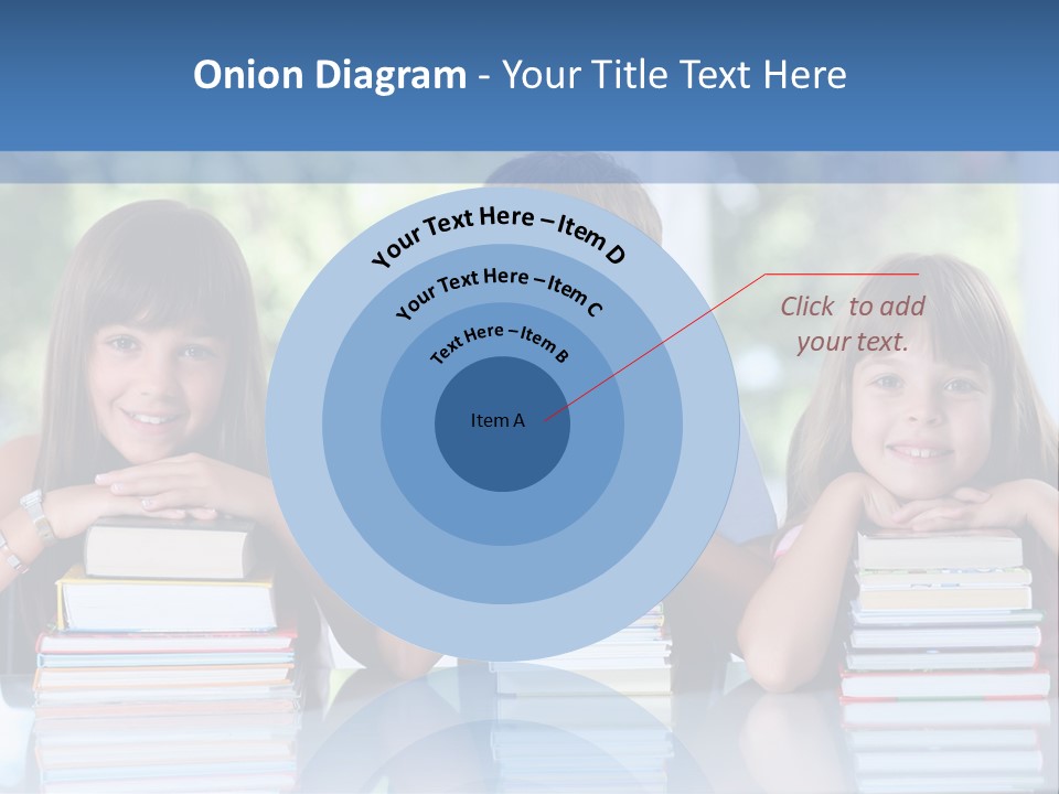 A Group Of Children Sitting At A Table With Books PowerPoint Template