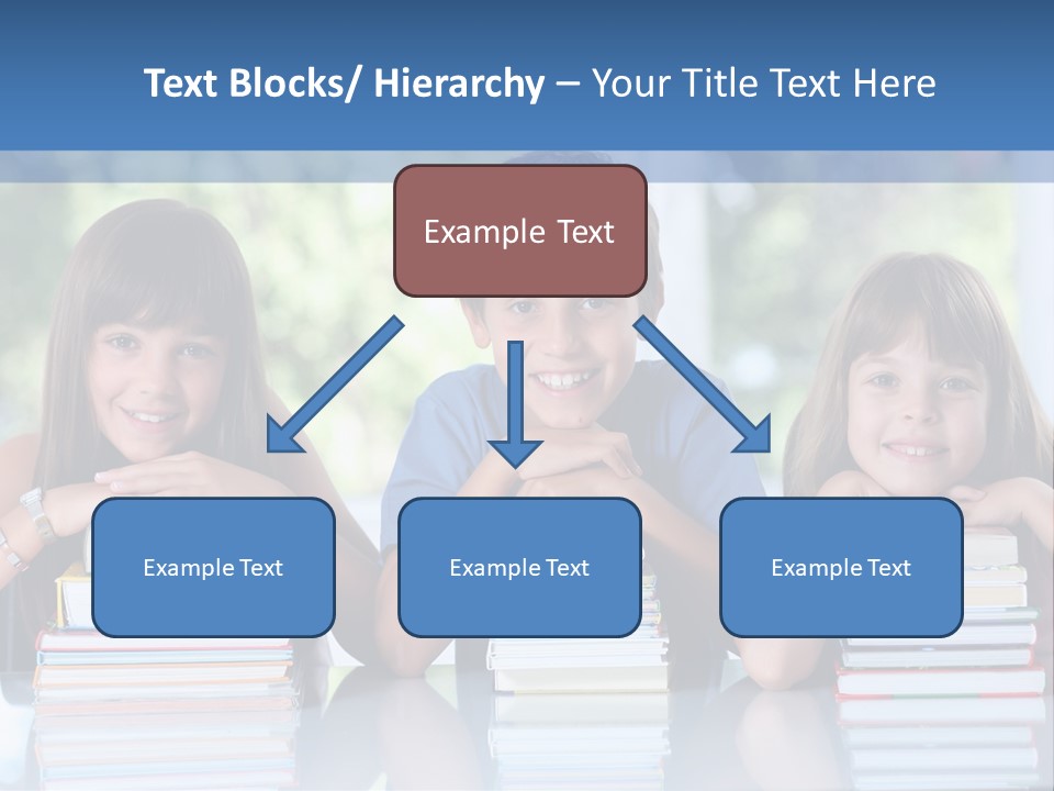 A Group Of Children Sitting At A Table With Books PowerPoint Template
