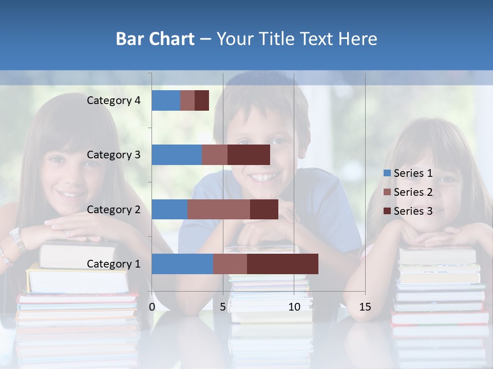 A Group Of Children Sitting At A Table With Books PowerPoint Template