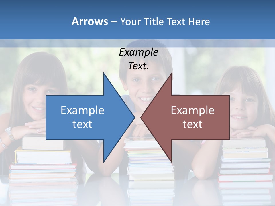 A Group Of Children Sitting At A Table With Books PowerPoint Template