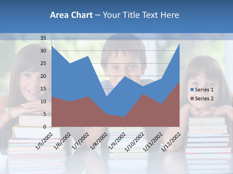 A Group Of Children Sitting At A Table With Books PowerPoint Template