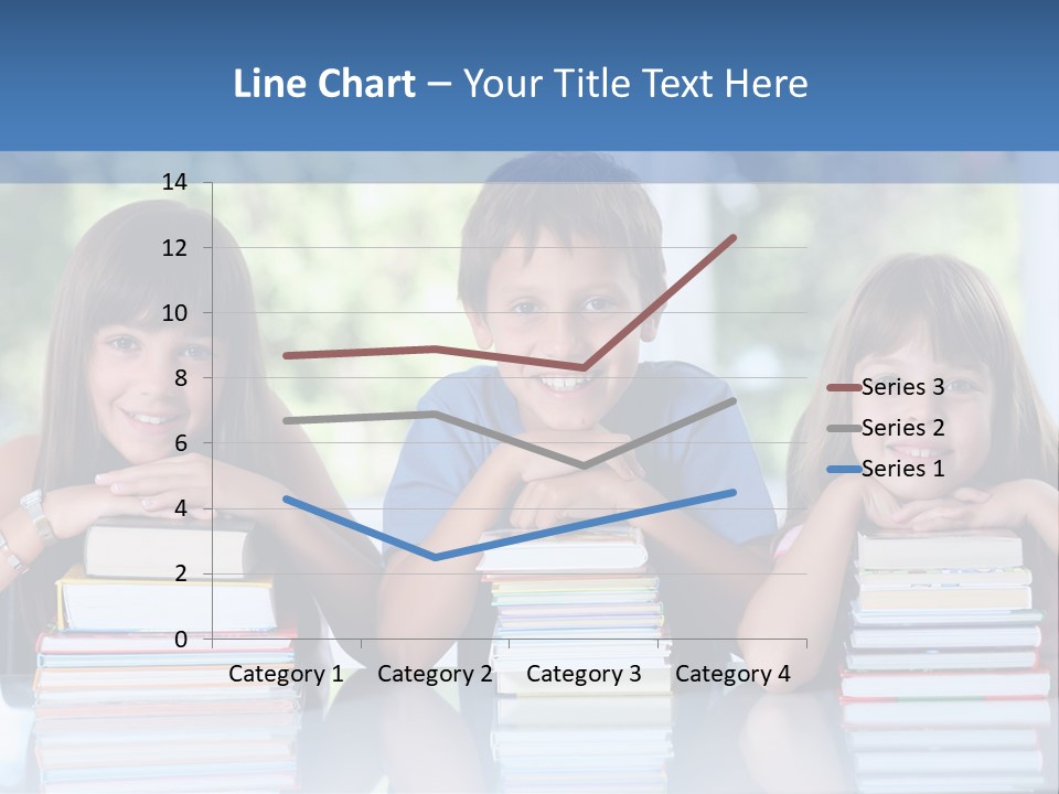 A Group Of Children Sitting At A Table With Books PowerPoint Template