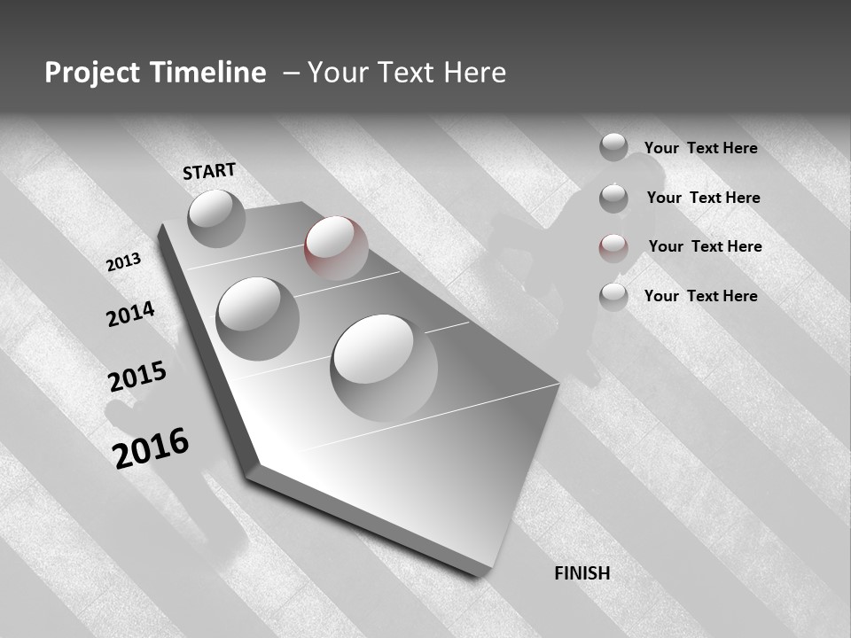 Achievement Red Sphere PowerPoint Template