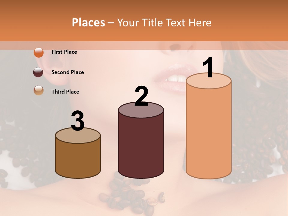 A Naked Woman With Coffee Beans On Her Chest PowerPoint Template