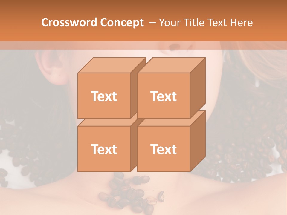 A Naked Woman With Coffee Beans On Her Chest PowerPoint Template