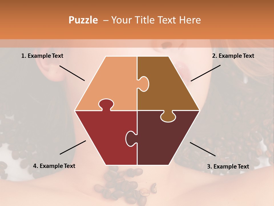 A Naked Woman With Coffee Beans On Her Chest PowerPoint Template