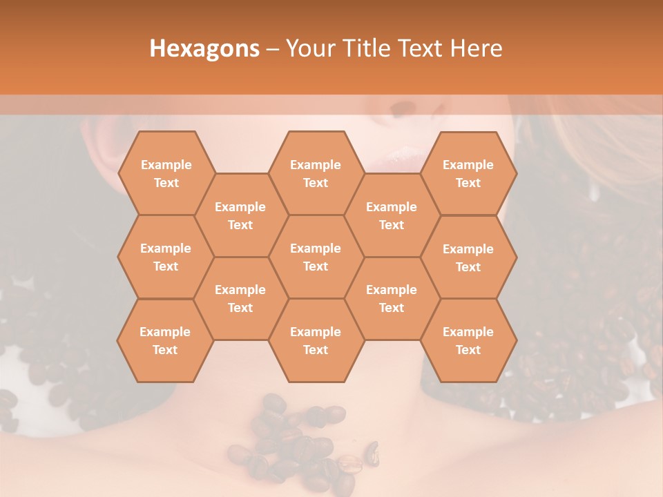 A Naked Woman With Coffee Beans On Her Chest PowerPoint Template