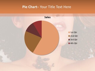 A Naked Woman With Coffee Beans On Her Chest PowerPoint Template