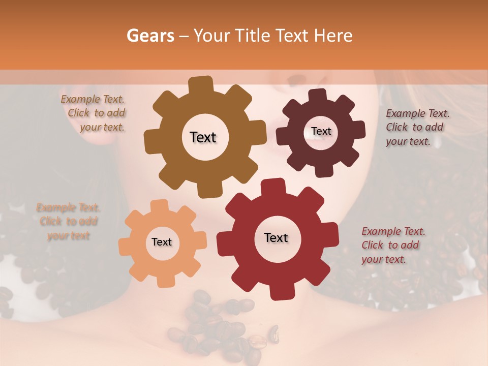 A Naked Woman With Coffee Beans On Her Chest PowerPoint Template